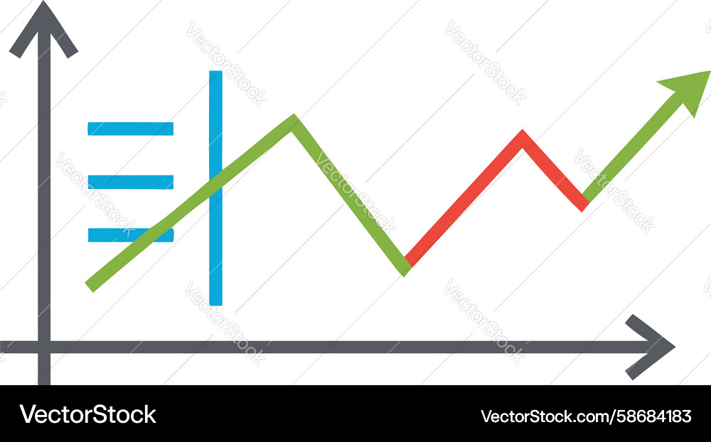 Dynamic Line Chart – Performance Trends Vector Image