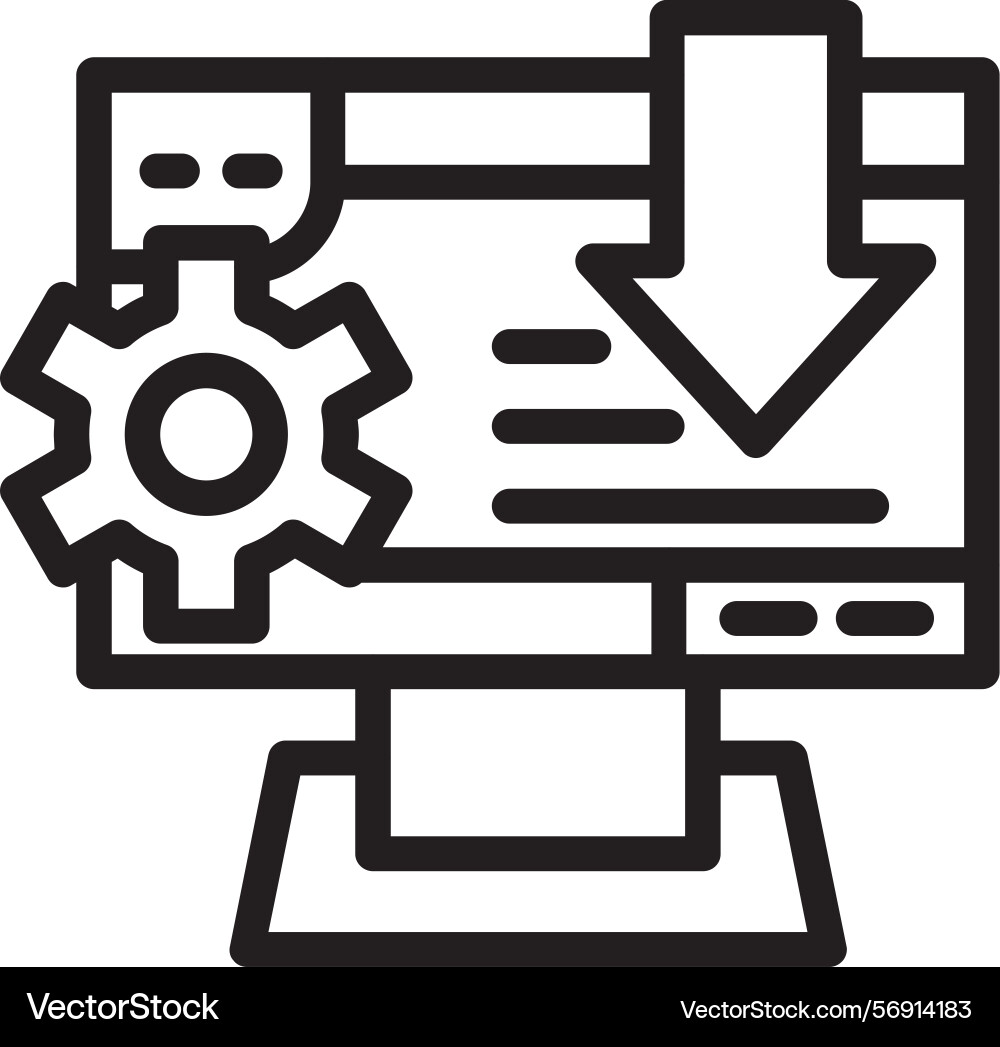 Landing page performance linear style icon design Vector Image
