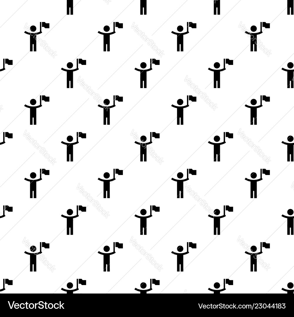 Man with flag pattern seamless Man with flag pattern seamless vector image
