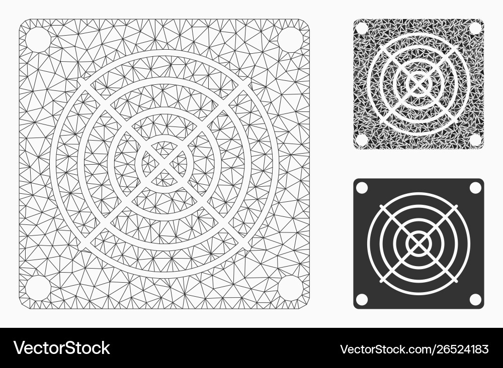 Mining asic device mesh network model Mining asic device mesh network model vector image