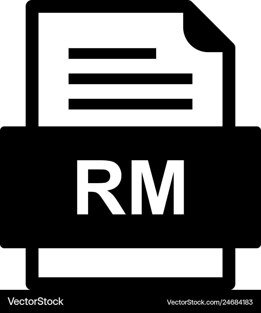 Rm file document icon Vector Image