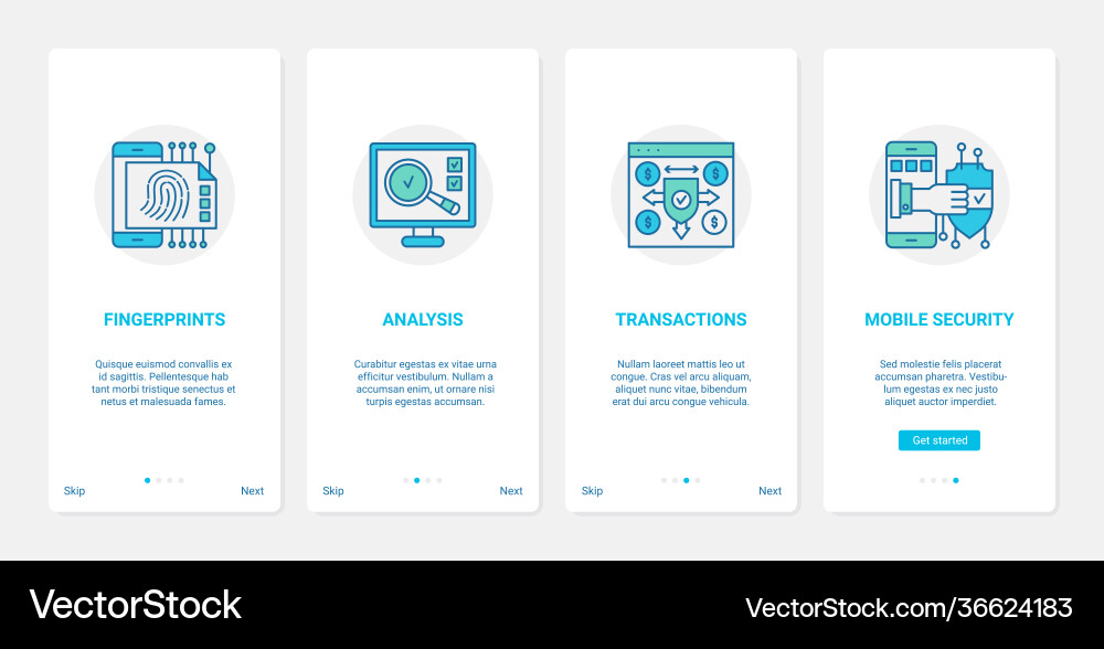 Security personal access technology ux ui vector image