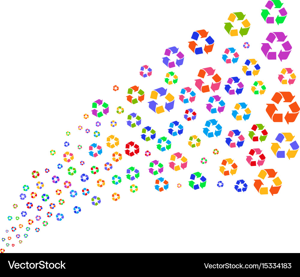 Source stream of recycle arrows vector image