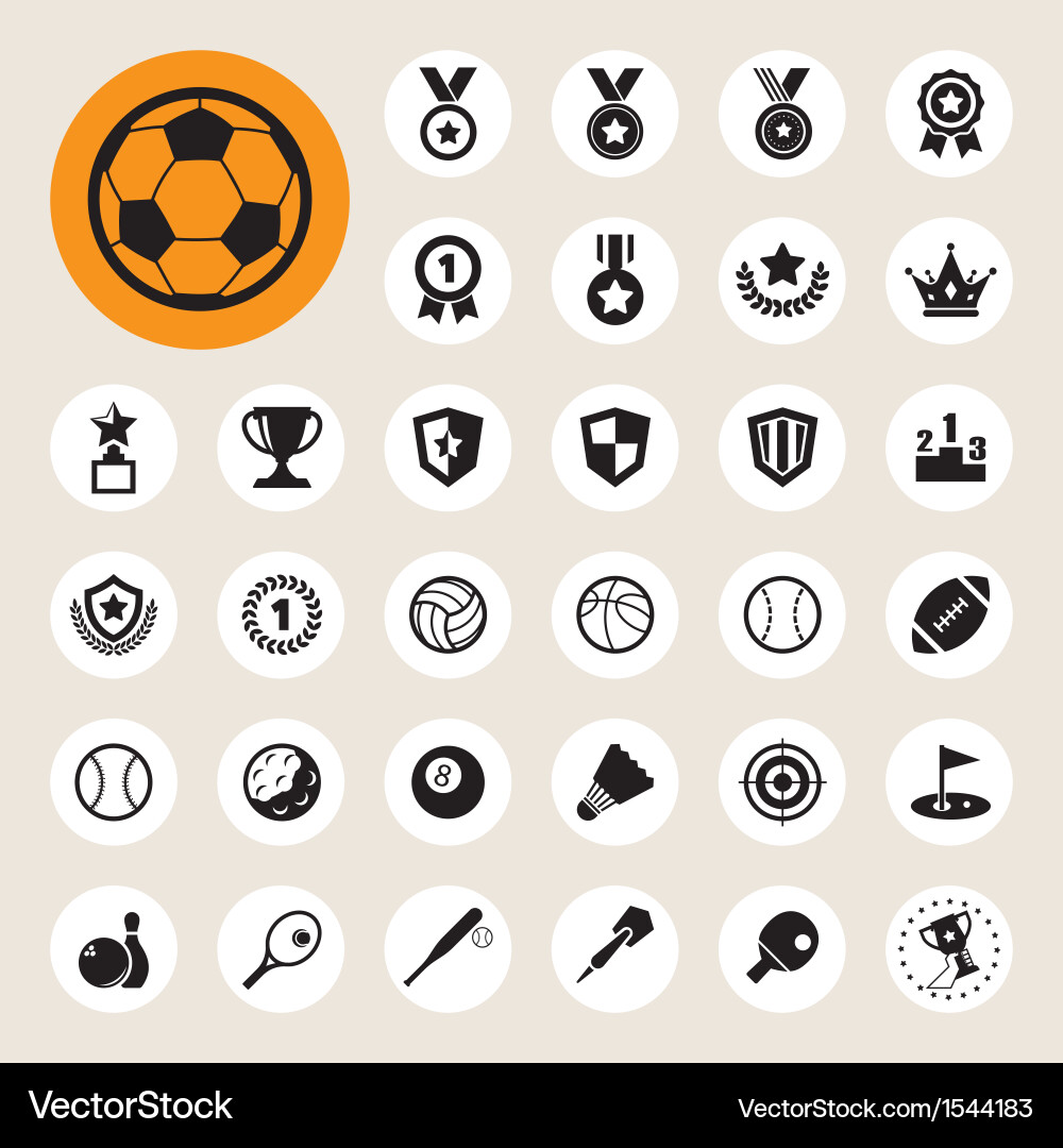 Sports icons set Vector Image