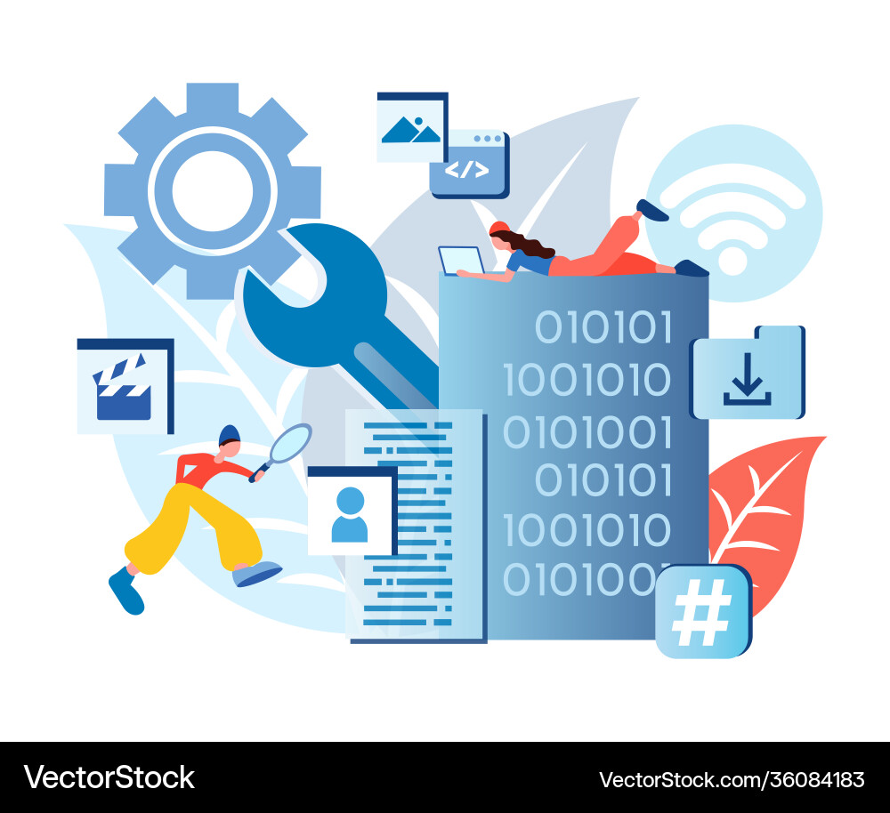 Storage software strategy global data analytics Storage software strategy global data analytics vector image