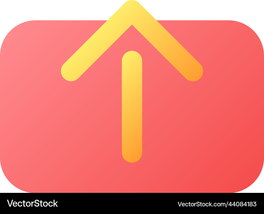 Upload pixel perfect flat gradient color ui icon Upload pixel perfect flat gradient color ui icon vector image