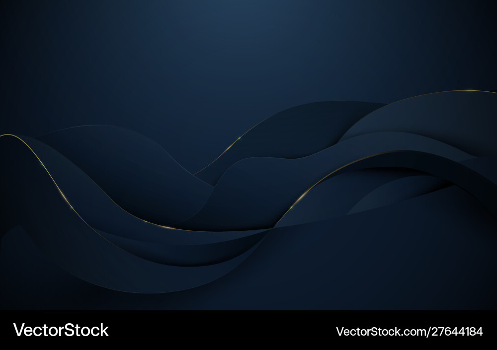 Abstract 3d wavy pattern luxury background Vector Image