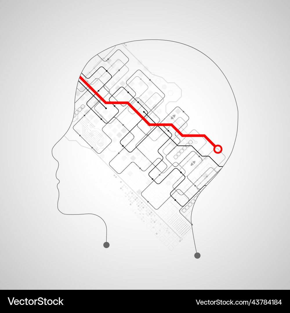 Artificial intelligence ai and big data concept Artificial intelligence ai and big data concept vector image