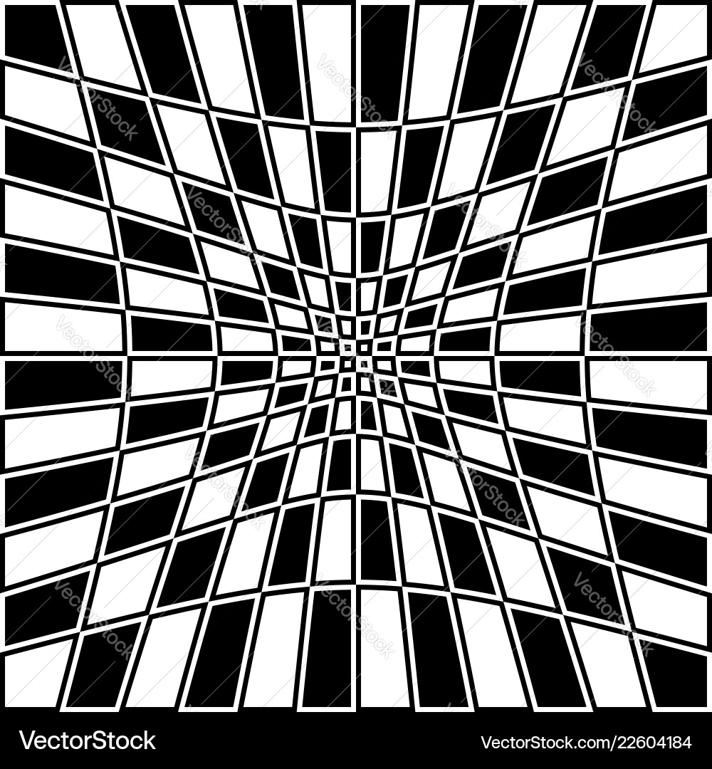 Checkered pattern with distortion effect opposite Checkered pattern with distortion effect opposite vector image