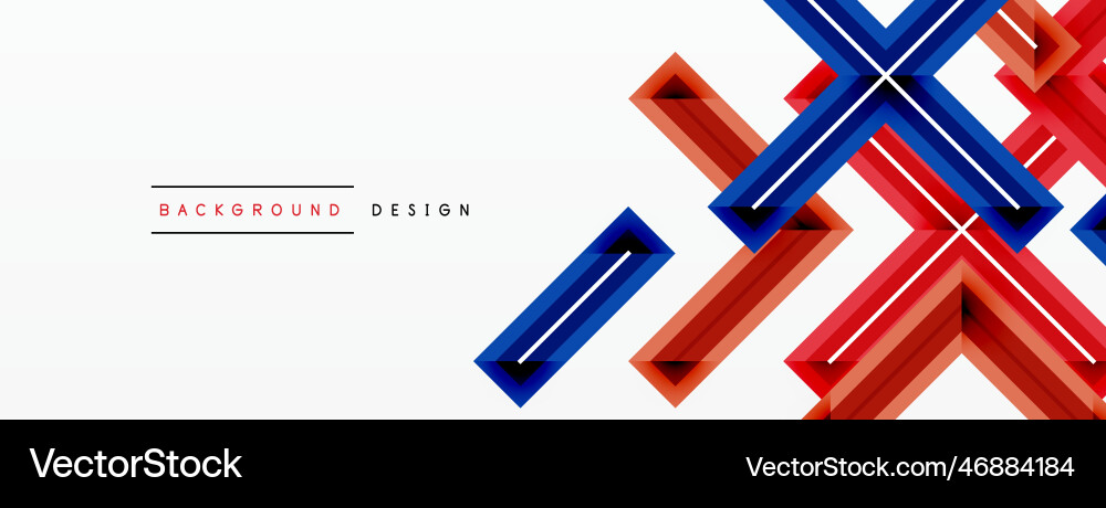Cross line background minimal geometric template Vector Image