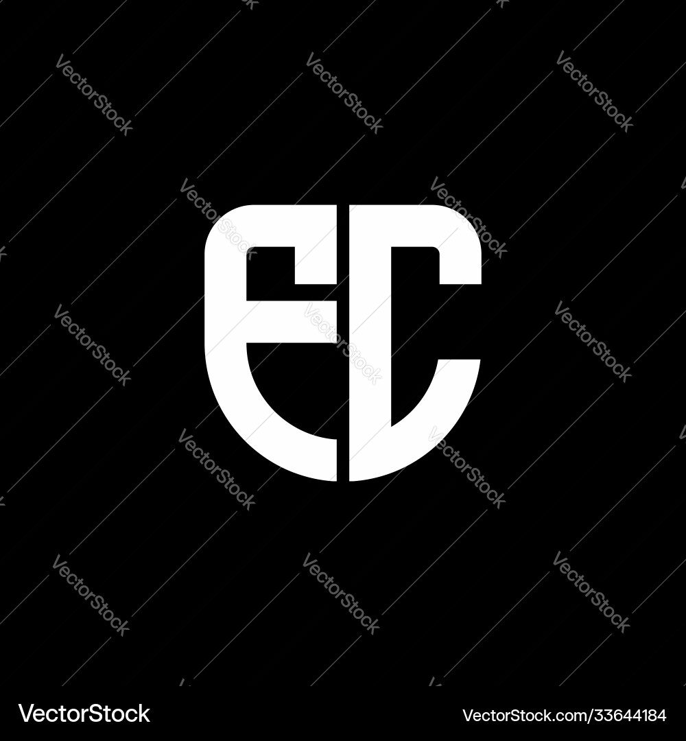 Fc logo monogram with circular shape shield Vector Image