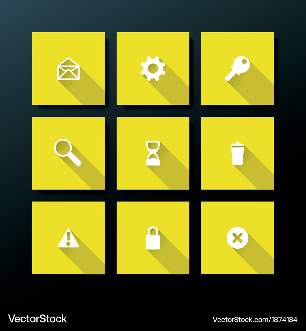 Flat web icon set Vector Image