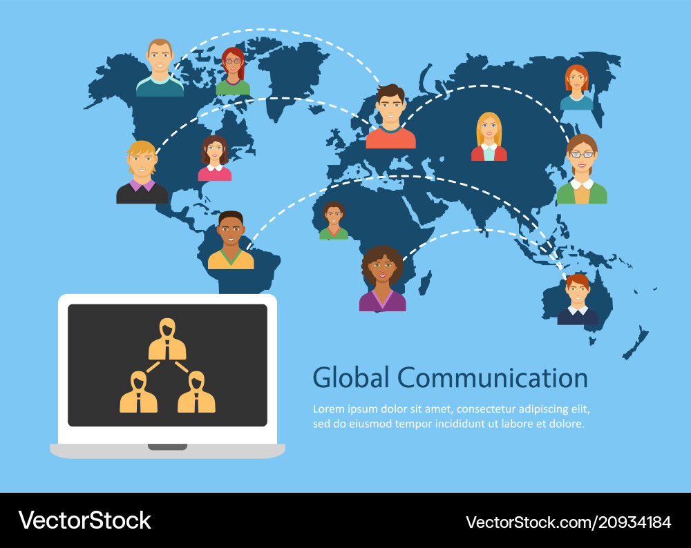 Global Connection Network vector image