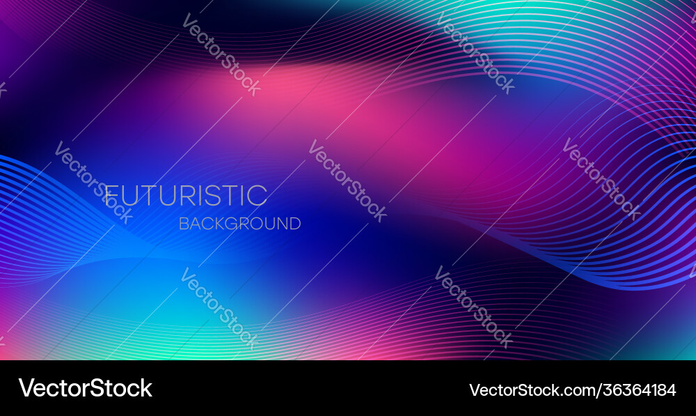 Gradient abstract background with dynamic wave Gradient abstract background with dynamic wave Vector Image