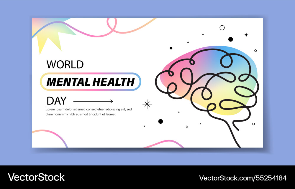 Mental health awareness design Royalty Free Vector Image