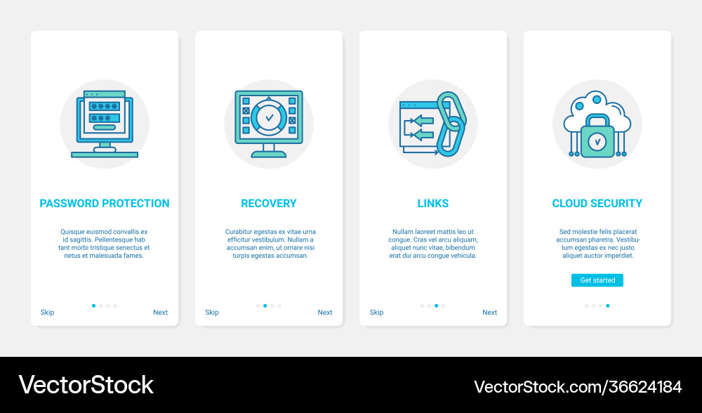 Network security modern web technology ux ui vector image