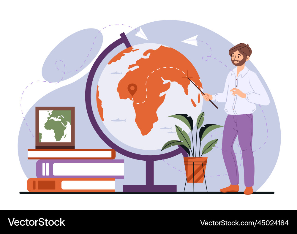 Teacher in class Teacher in class vector image