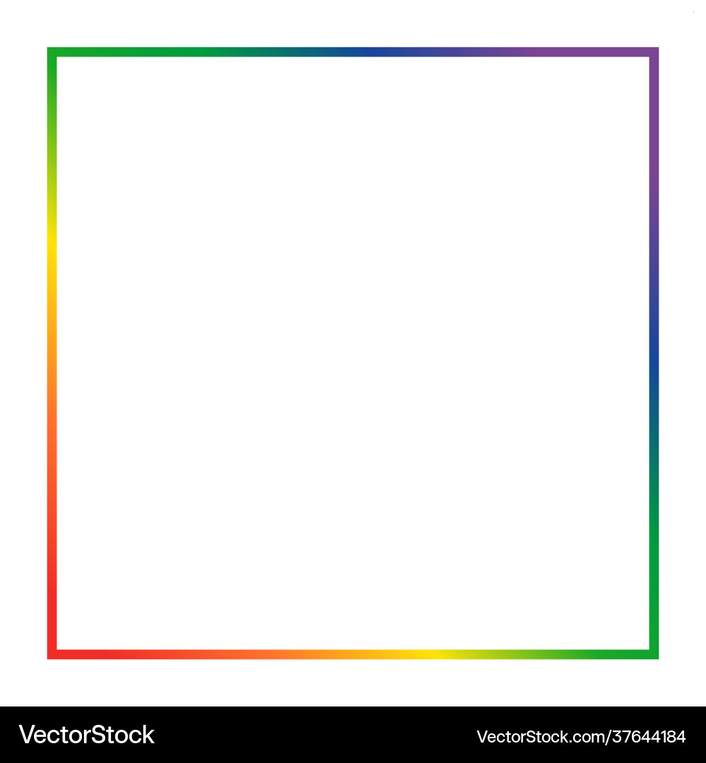 Thin color empty frame isolated on white Thin color empty frame isolated on white Vector Image