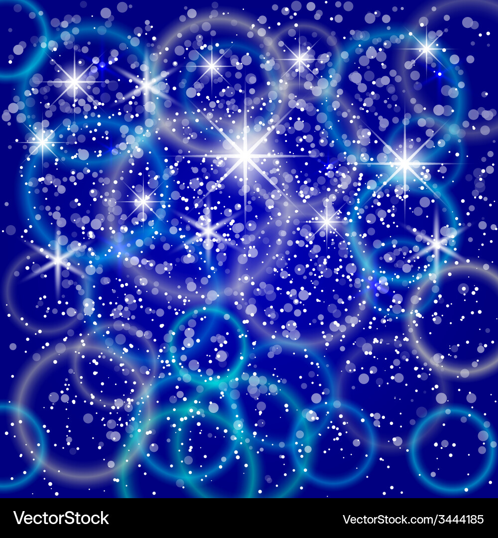 Abstract blue background with bokeh and particles vector image