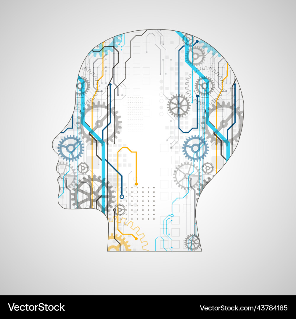 Artificial intelligence ai and big data concept Artificial intelligence ai and big data concept vector image
