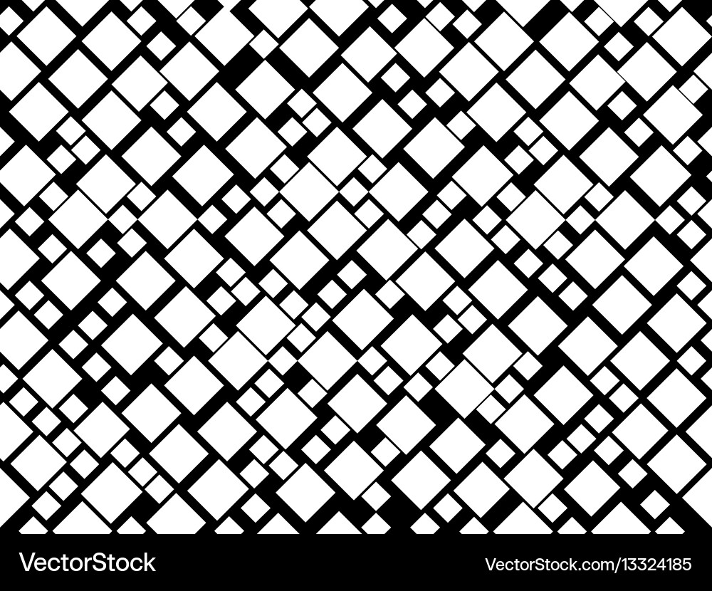 Black and white seamless pattern with squares Black and white seamless pattern with squares vector image