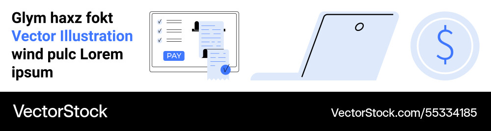 Digital payment concept with form submission Vector Image