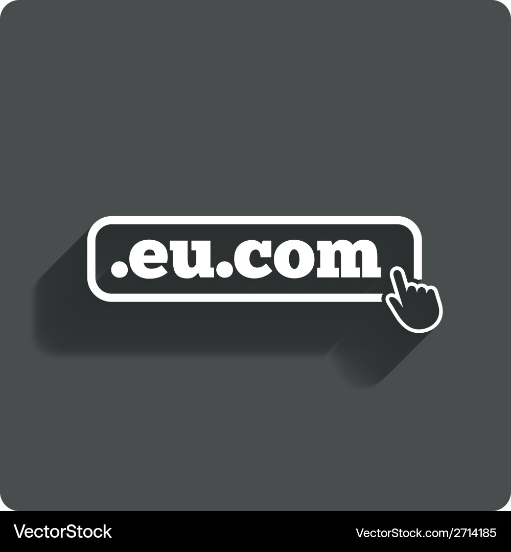 Domain eucom sign icon internet subdomain vector image