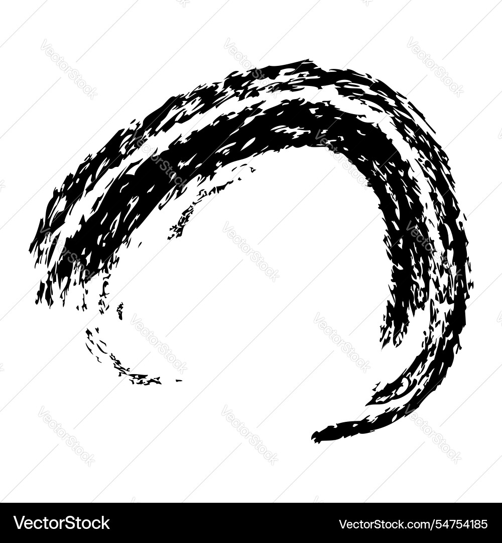 Frame from crayon effect circle shape simple hand vector image