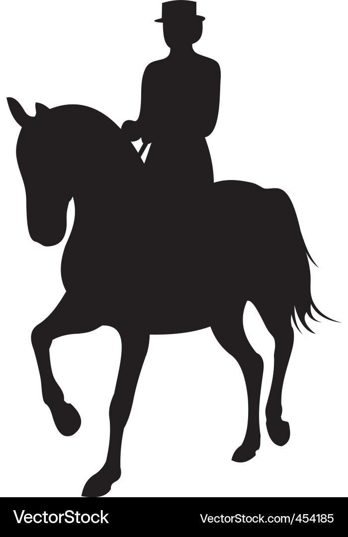 Horse Silhouette - Black Vector Image