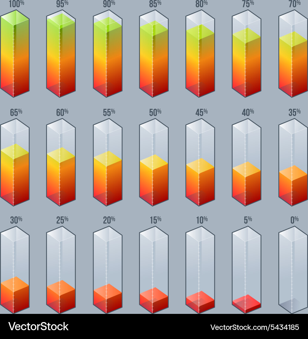 Infographic bar graph chart design elements Vector Image