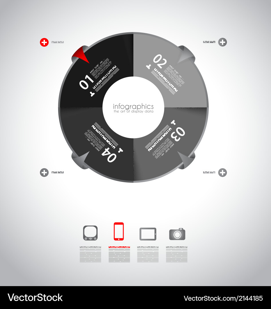 Infographics concept to display your data Vector Image