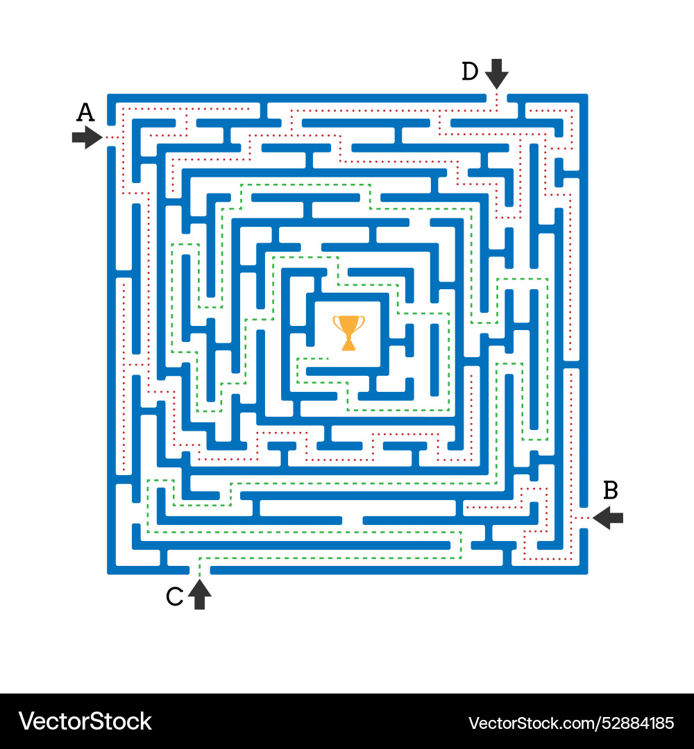Maze a design element for logical thinking Vector Image