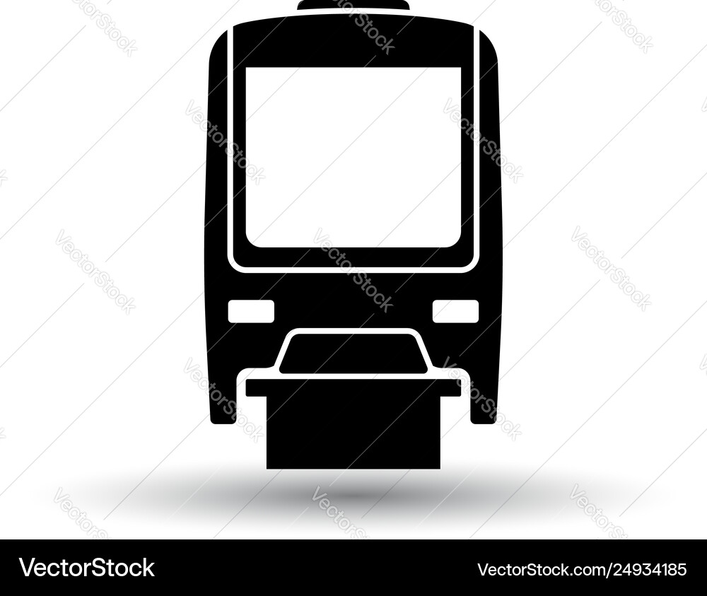 Monorail icon front view Royalty Free Vector Image