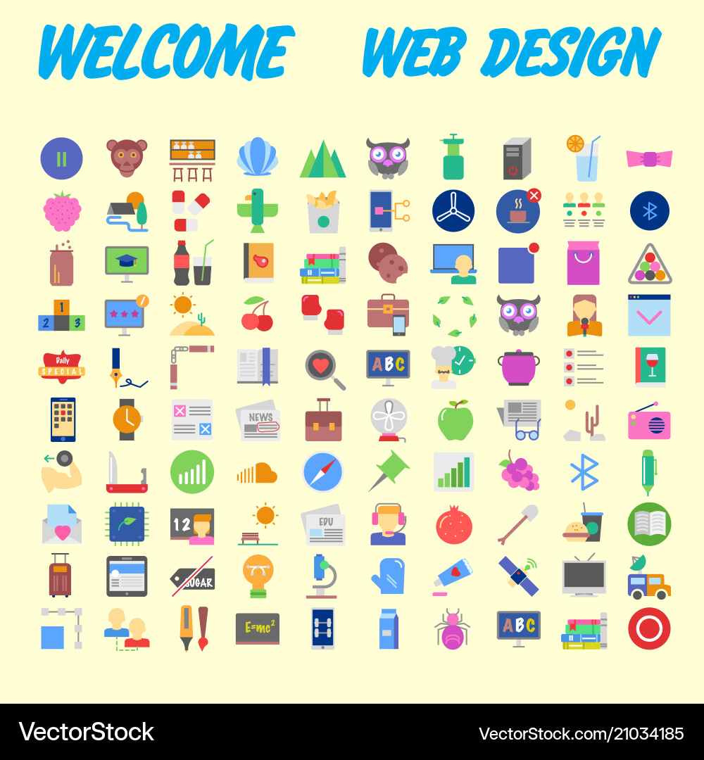 Simple set of flat line icons contains Simple set of flat line icons contains vector image