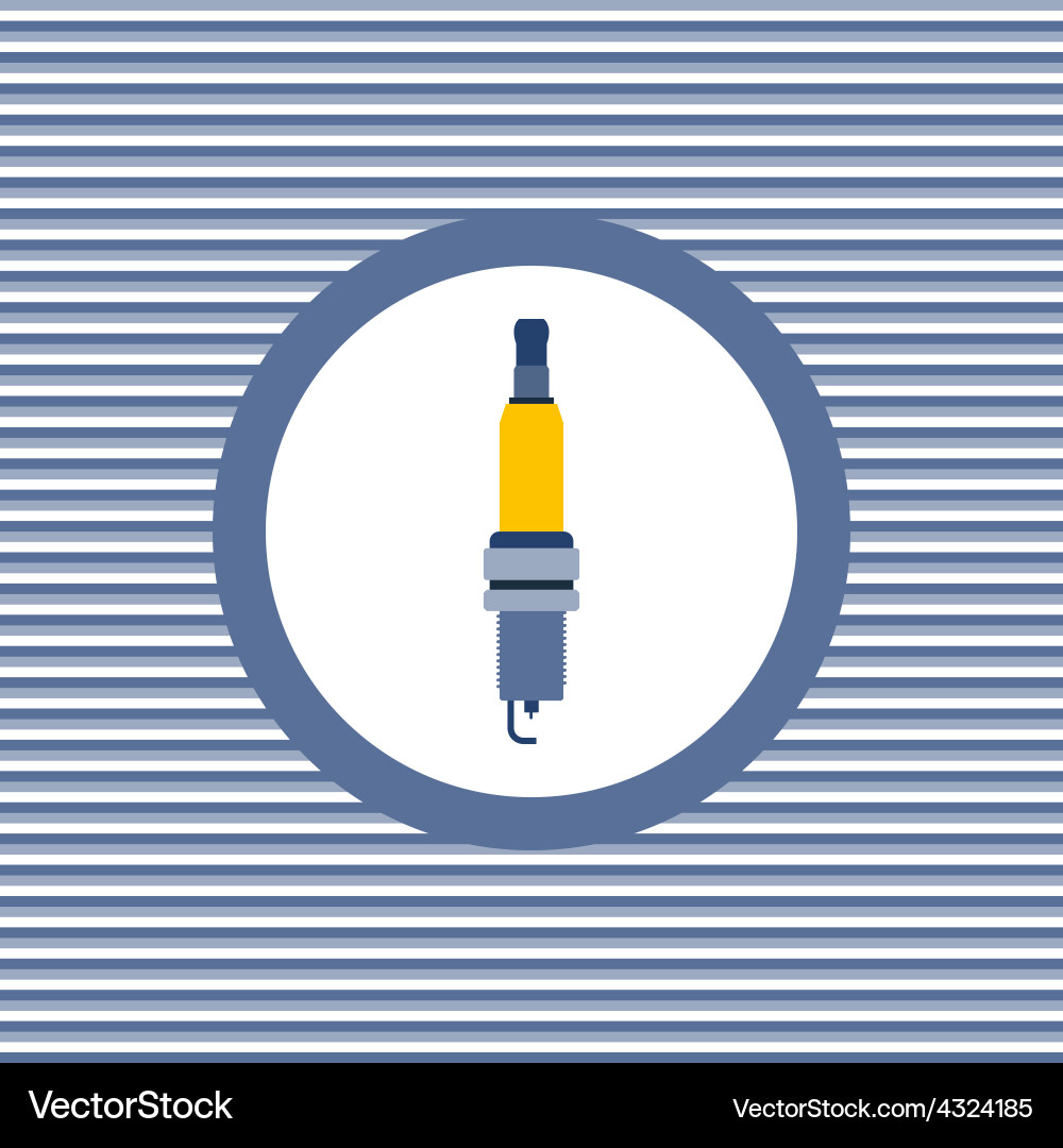 Spark-plug color flat icon Vector Image