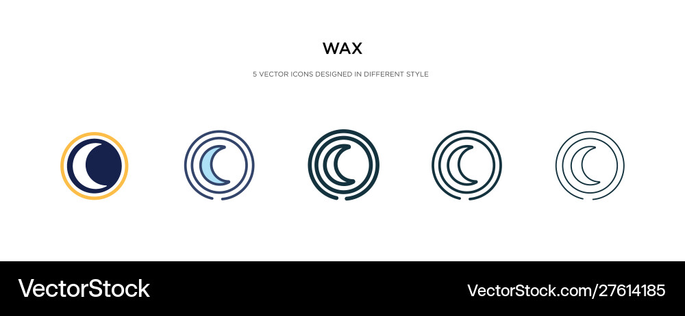 Wax icon in different style two colored Vector Image
