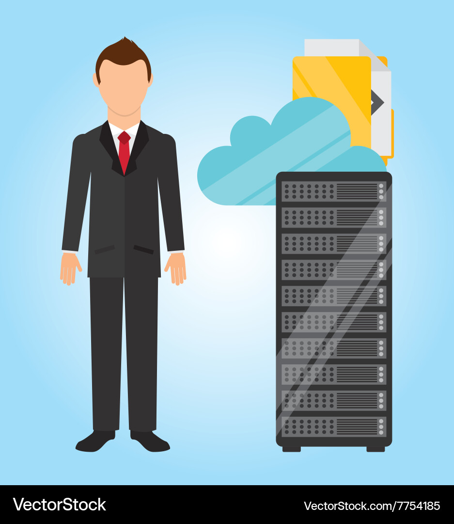 Web hosting design vector image