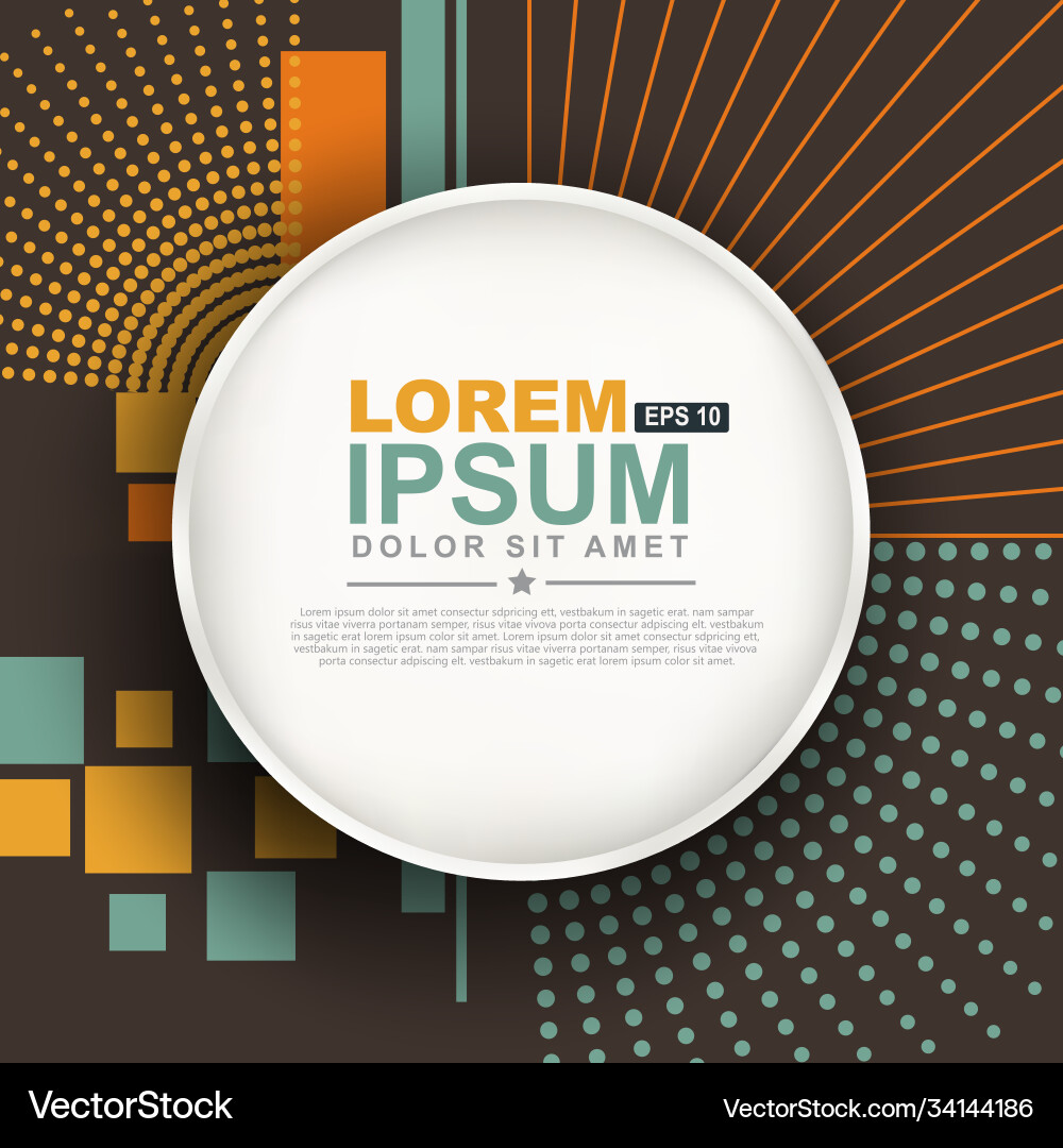 Abstract circle geometric pattern design vector image
