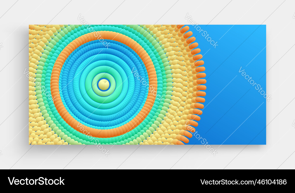Abstract circular pattern made of color spheres Vector Image