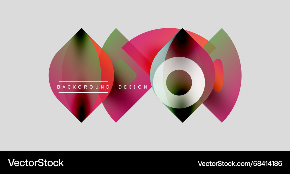 Abstract colorful shapes overlap creating dynamic Abstract colorful shapes overlap creating dynamic Vector Image