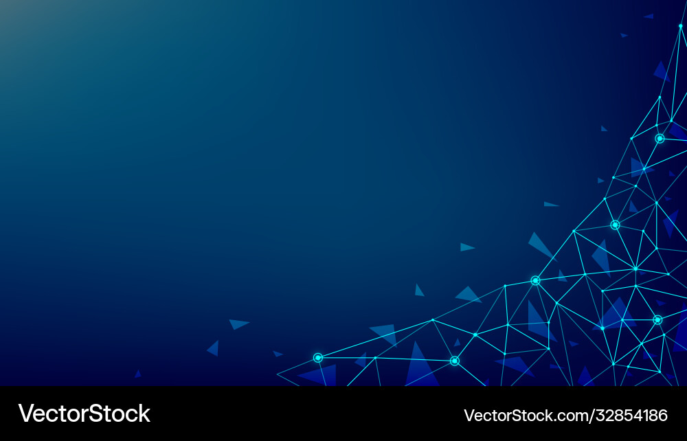 Abstract polygonal dark network connection dots Abstract polygonal dark network connection dots Vector Image