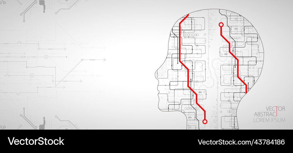 Artificial intelligence ai and big data concept Artificial intelligence ai and big data concept vector image