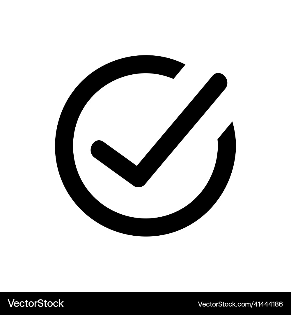 Check mark icon on white background Check mark icon on white background vector image