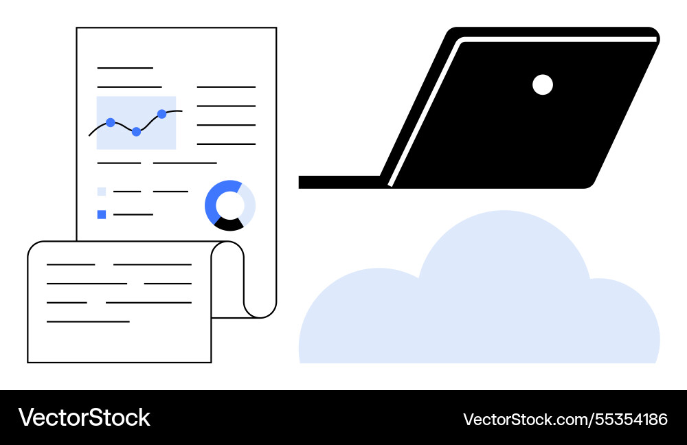 Digital data management analyzing reports Digital data management analyzing reports Vector Image