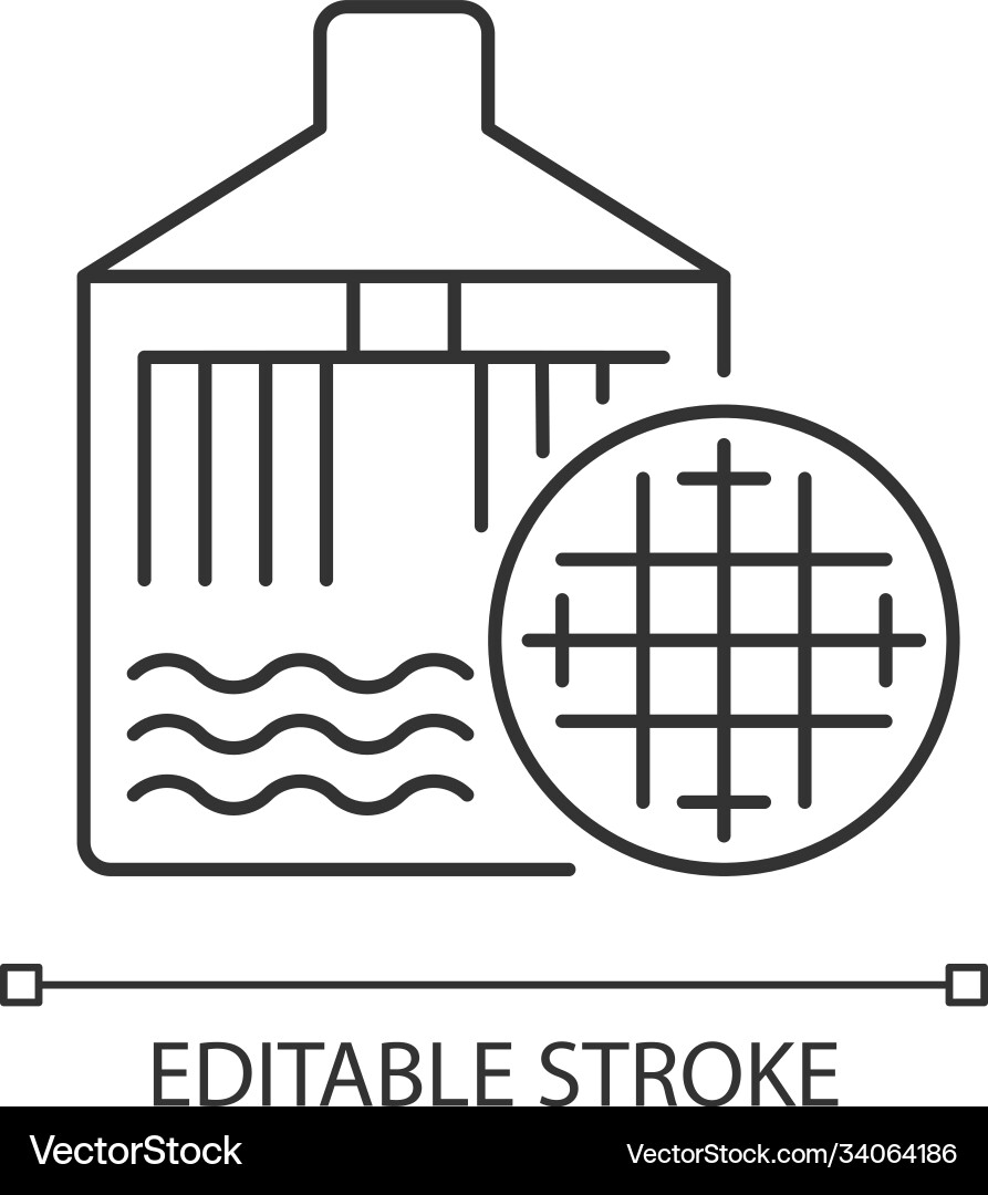 Filtering pixel perfect linear icon Filtering pixel perfect linear icon vector image