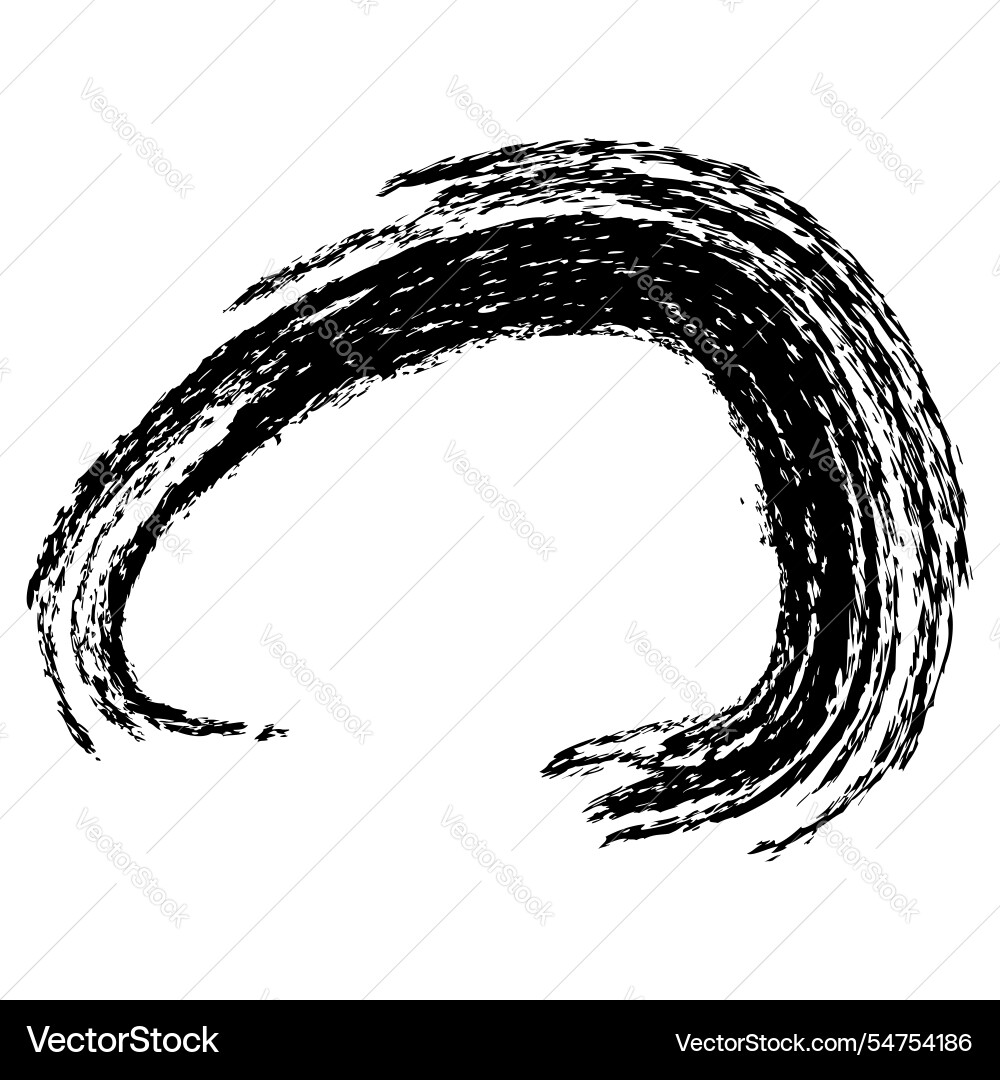 Frame from crayon effect circle shape simple hand vector image