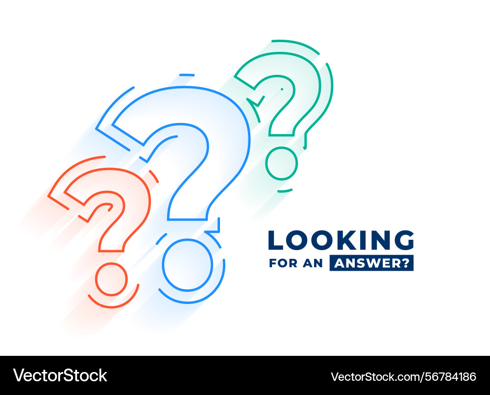 Line style question mark sign background Line style question mark sign background vector image