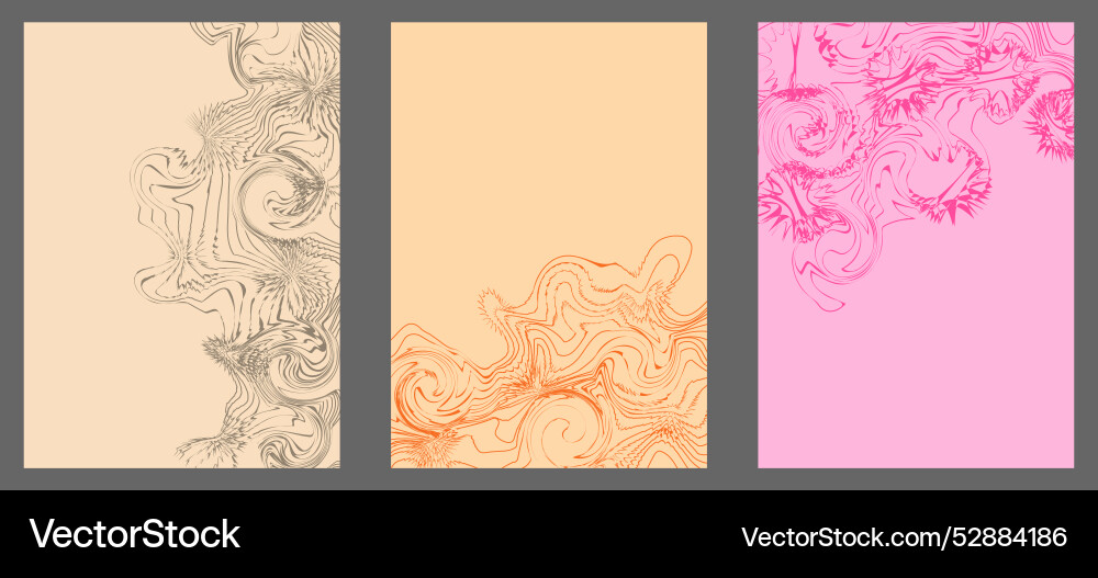Linear abstraction background of smooth wavy Vector Image