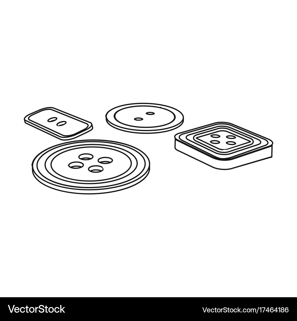 Multicolored buttons for sewing Royalty Free Vector Image