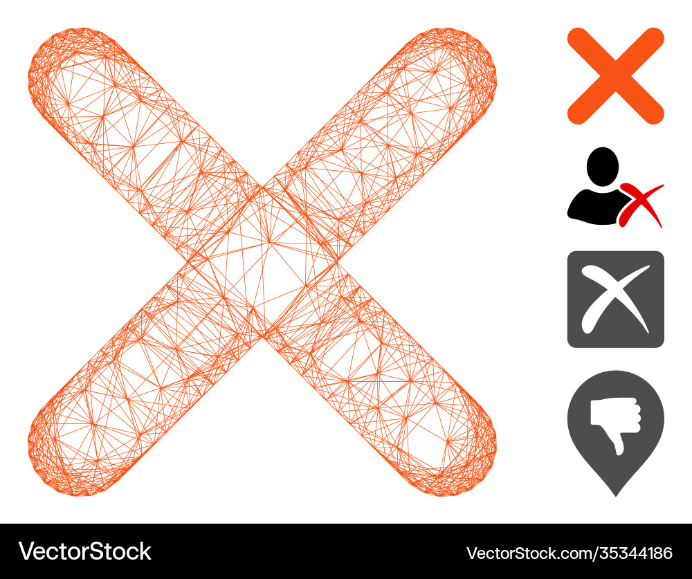 Network delete mesh Network delete mesh Vector Image